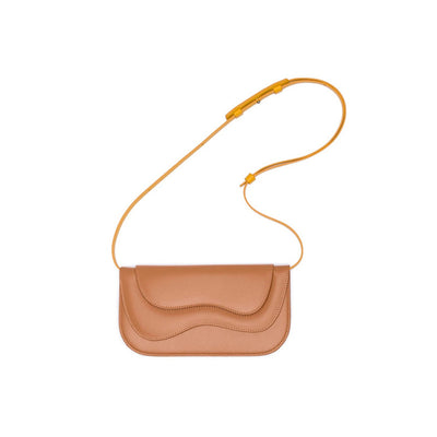 Bolso de Hombro Irregular con Patrón de Onda Multicapa y Detalles en Contraste - Image 5