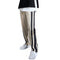 Pantalones Deportivos Hombre Rayas Cintura Elástica Pierna Recta Algodón
