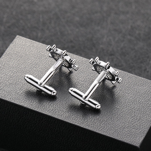Gemelos de Boda Luxury con Circonitas Engarzadas - Estilo Francés - Image 4