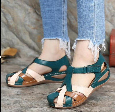 Sandalias Cuña Huecas Mujer Punta Redonda Talla Grande - Image 7