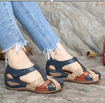 Sandalias Cuña Huecas Mujer Punta Redonda Talla Grande - Image 10