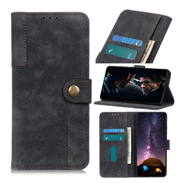 Funda de Cuero para ASUS Zenfone 7 con Patrón Antílope y Hebilla de Cobre