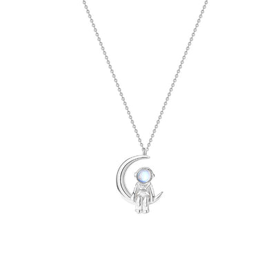 Collar Astronauta Plata para Mujer - Cadena de Clavícula Diseño Exclusivo - Image 2