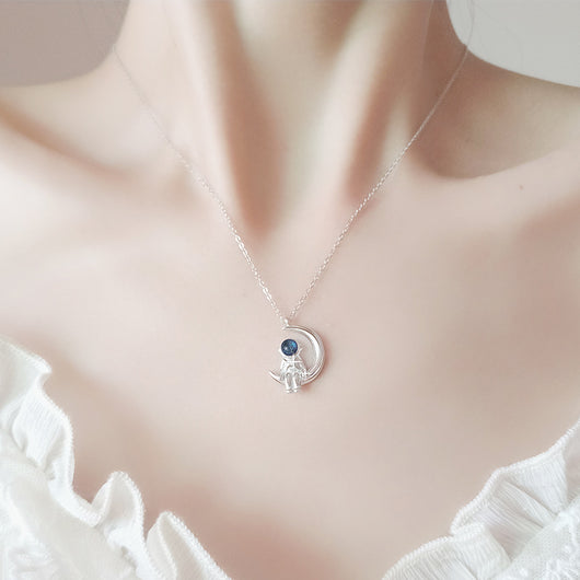 Collar Astronauta Plata para Mujer - Cadena de Clavícula Diseño Exclusivo - Image 5