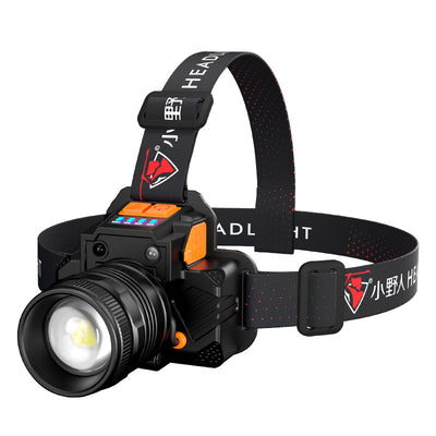 Linterna LED Recargable USB con Zoom y Sensor de Movimiento