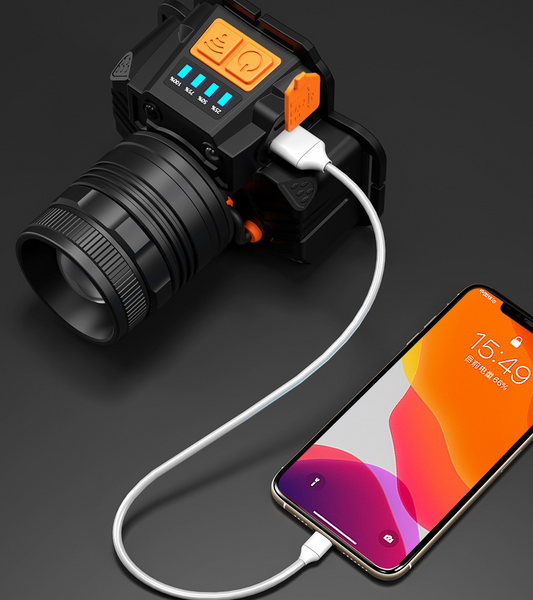Linterna LED Recargable USB con Zoom y Sensor de Movimiento - Image 2
