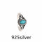 Todorova New Fashion Jewelry Ring Single Azul Stone 925Silver