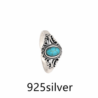 Anillo de Moda con Piedra Azul Elegante - Image 6