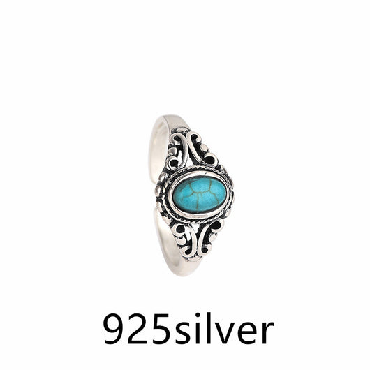 Anillo de Moda con Piedra Azul Elegante - Image 6