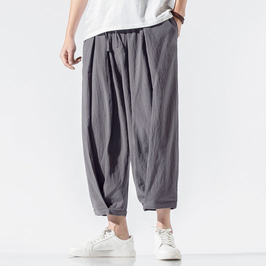 Pantalones Holgados Estilo Chino en Colores Sólidos Talla Grande