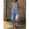Overol Estampado Talla Grande - Pantalón Denim con Tirantes