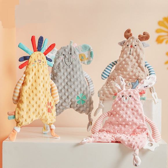 Toallita Apaciguadora de Bebé con Orejas de Conejo Kawaii - Mordedor y Juguete Reconfortante