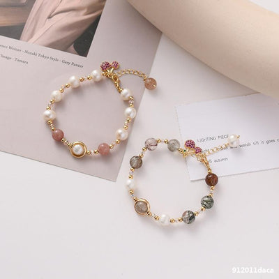 Pulsera de Perlas y Cristales para Mujer - Diseño Elegante y Minimalista