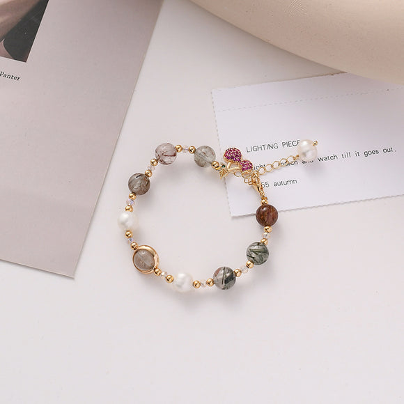Pulsera de Perlas y Cristales para Mujer - Diseño Elegante y Minimalista