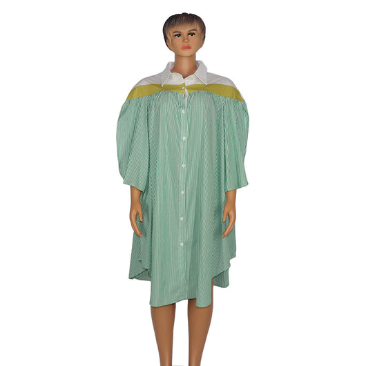 Vestido Camisero Suelto a Rayas para Mujer - Image 5