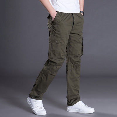 Overol Hombre Primavera Otoño Algodón Multibolsillos Diseño Suelto Tendencia - Image 16
