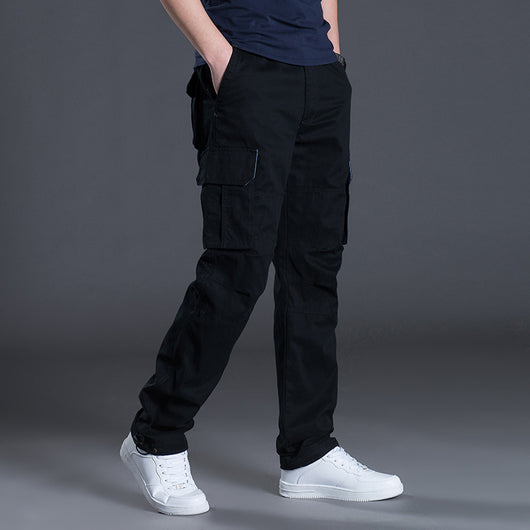 Overol Hombre Primavera Otoño Algodón Multibolsillos Diseño Suelto Tendencia - Image 3