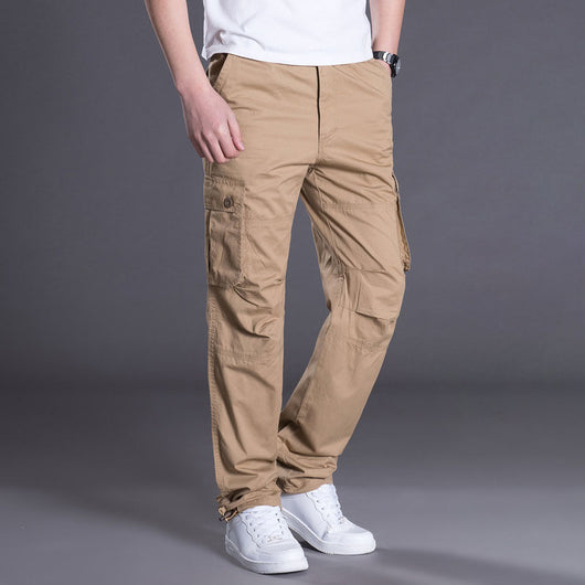 Overol Hombre Primavera Otoño Algodón Multibolsillos Diseño Suelto Tendencia - Image 8