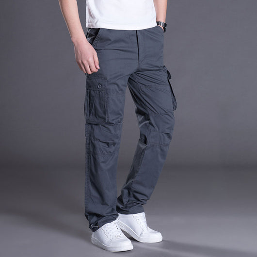 Overol Hombre Primavera Otoño Algodón Multibolsillos Diseño Suelto Tendencia - Image 9