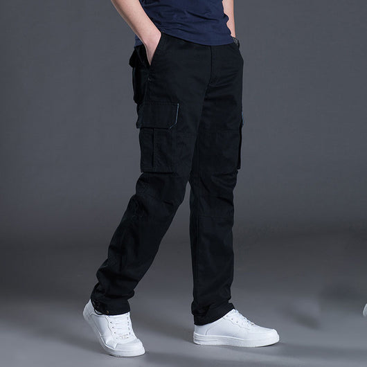 Overol Hombre Primavera Otoño Algodón Multibolsillos Diseño Suelto Tendencia - Image 13