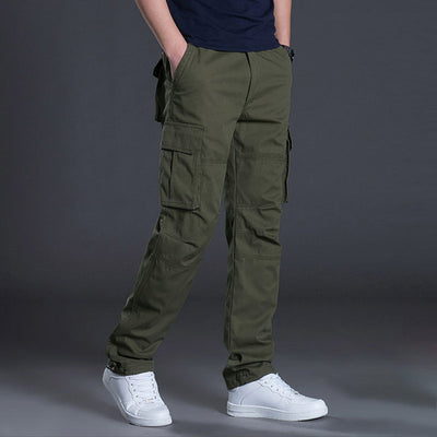 Overol Hombre Primavera Otoño Algodón Multibolsillos Diseño Suelto Tendencia - Image 11