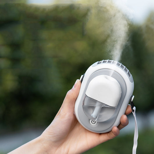 Ventilador Portátil USB con Humidificador Recargable - Abanico Cuello Ajustable 3 Velocidades - Image 10
