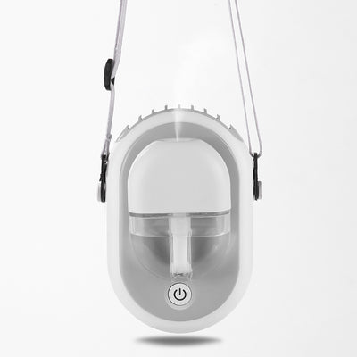 Ventilador Portátil USB con Humidificador Recargable - Abanico Cuello Ajustable 3 Velocidades - Image 4