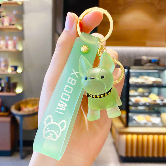 Dije Bulldog Cristal - Llavero de Moda para Parejas y Accesorios Creativos