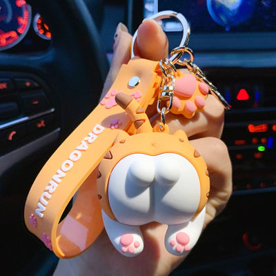 Llavero Decorativo Corgi Fashion - Adorno Personalizado para Bolsa y Auto
