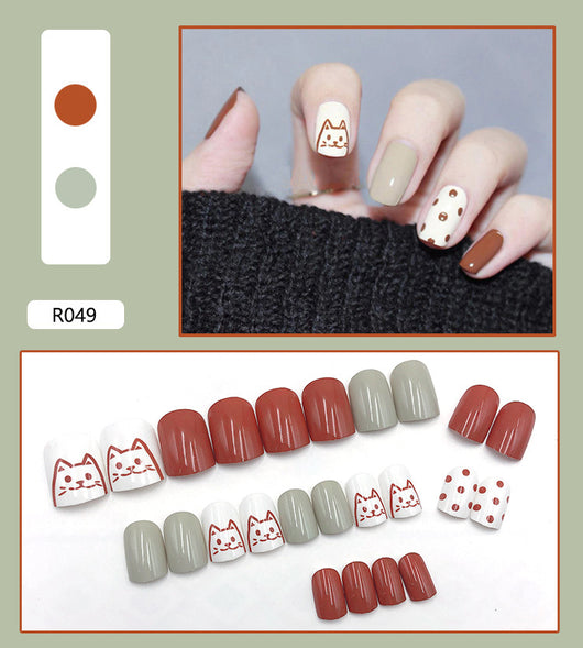 Uñas Postizas Decoradas Removibles - Parches de Diseño Nail Art - Image 9