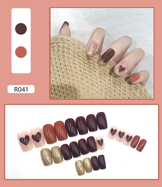 Uñas Postizas Decoradas Removibles - Parches de Diseño Nail Art