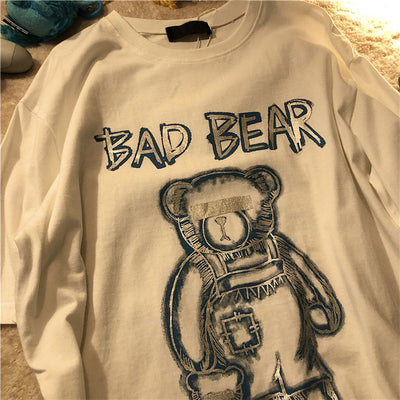 Camiseta Oversized con Estampado Graffiti Oso - Manga Corta Unisex Tendencia Urbana - Image 11