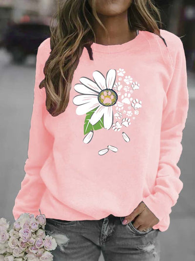 Suéter Floral Básico para Mujer Cuello Redondo - Image 17