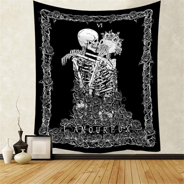 Tapiz Calavera para Colgar - Tela Decorativa para Dormitorio