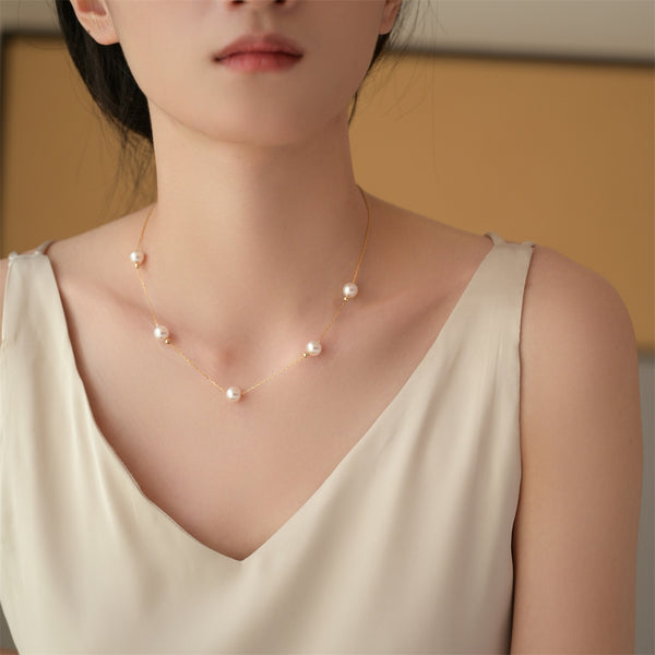 Collar de Perla y Oro 18K Sky Star