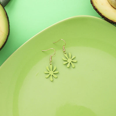 Aretes de Aguacate Floral Retro Verde Fresco - Image 33