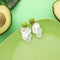 Aretes de Aguacate Floral Retro Verde Fresco