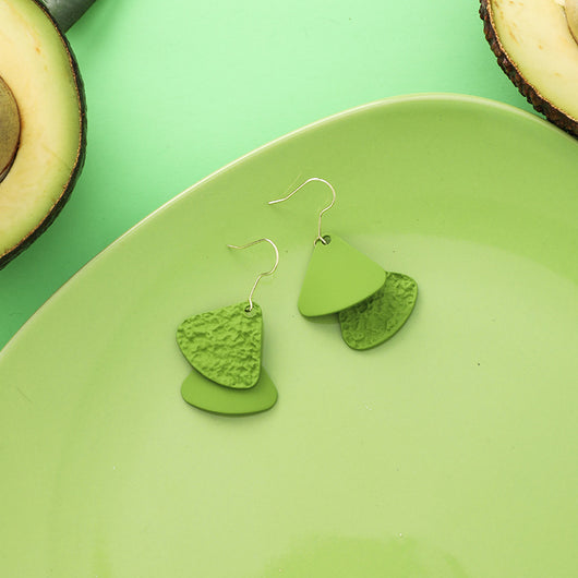 Aretes de Aguacate Floral Retro Verde Fresco - Image 19