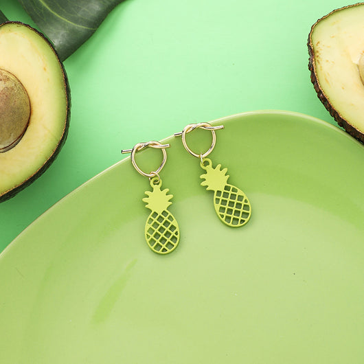 Aretes de Aguacate Floral Retro Verde Fresco - Image 23