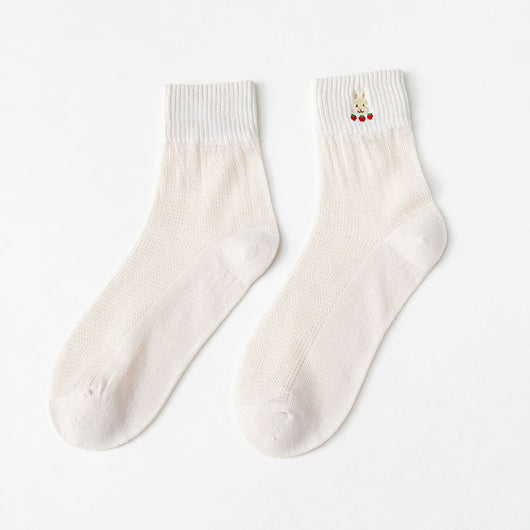 Calcetines Medianos de Malla Transpirable Verano Japoneses Calados - Image 9