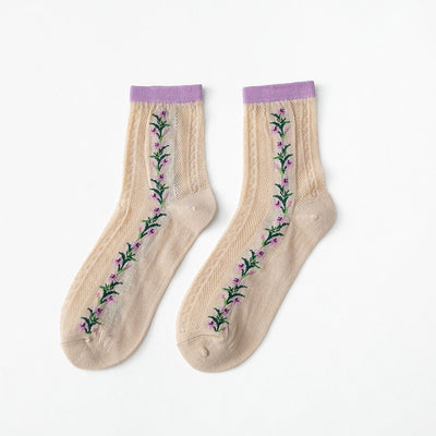 Calcetines Medianos de Malla Transpirable Verano Japoneses Calados - Image 35