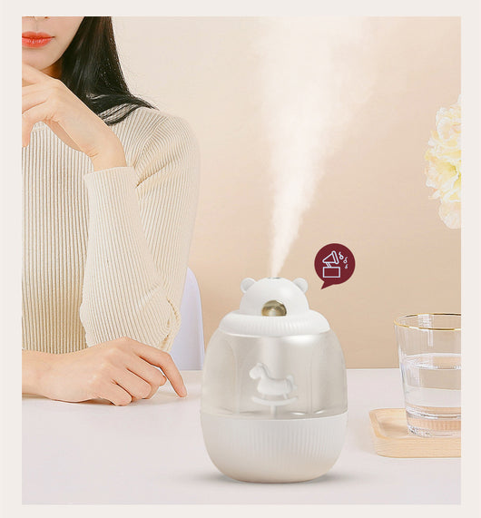 Humidificador de Niebla Fría Recargable USB con Diseño Carrusel - Image 3