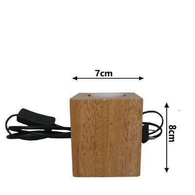 Lámpara de Mesa Rombos en Madera Hemp - Portálampara E27 para Dormitorio - Image 9