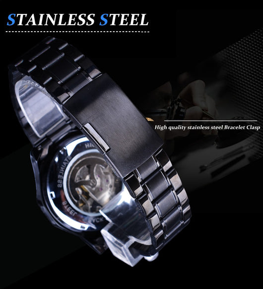Reloj Mecánico Automático Estilo Europeo Americano con Diseño Hueco para Hombre - Image 3