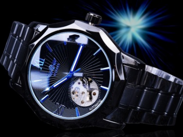 Reloj Mecánico Automático Estilo Europeo Americano con Diseño Hueco para Hombre