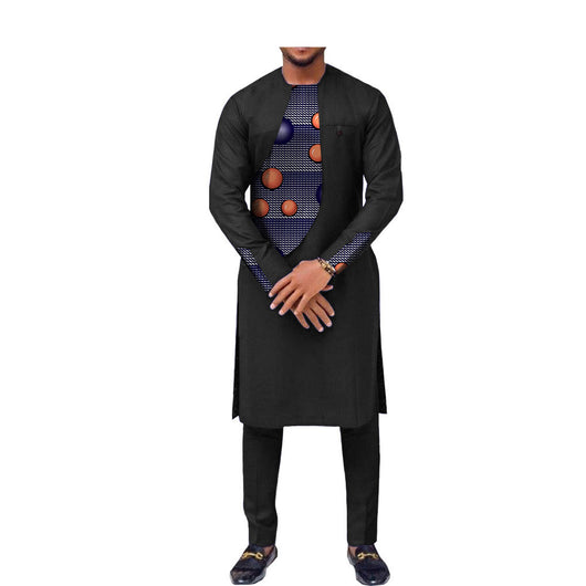 Traje Slim Dos Piezas Estilo Africano para Hombre - Image 3