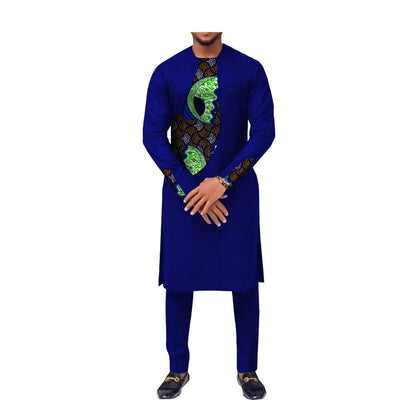 Traje Slim Dos Piezas Estilo Africano para Hombre