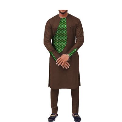 Traje Slim Dos Piezas Estilo Africano para Hombre - Image 9