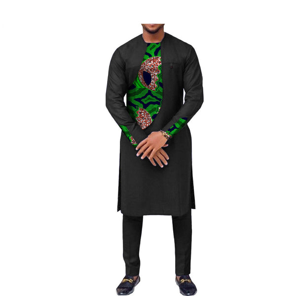 Traje Slim Dos Piezas Estilo Africano para Hombre