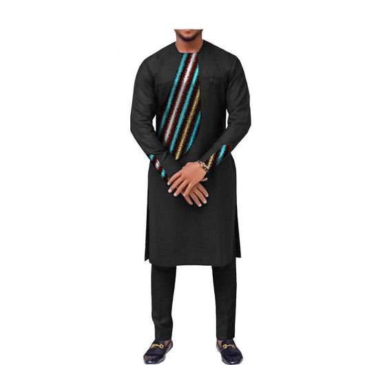 Traje Slim Dos Piezas Estilo Africano para Hombre - Image 11